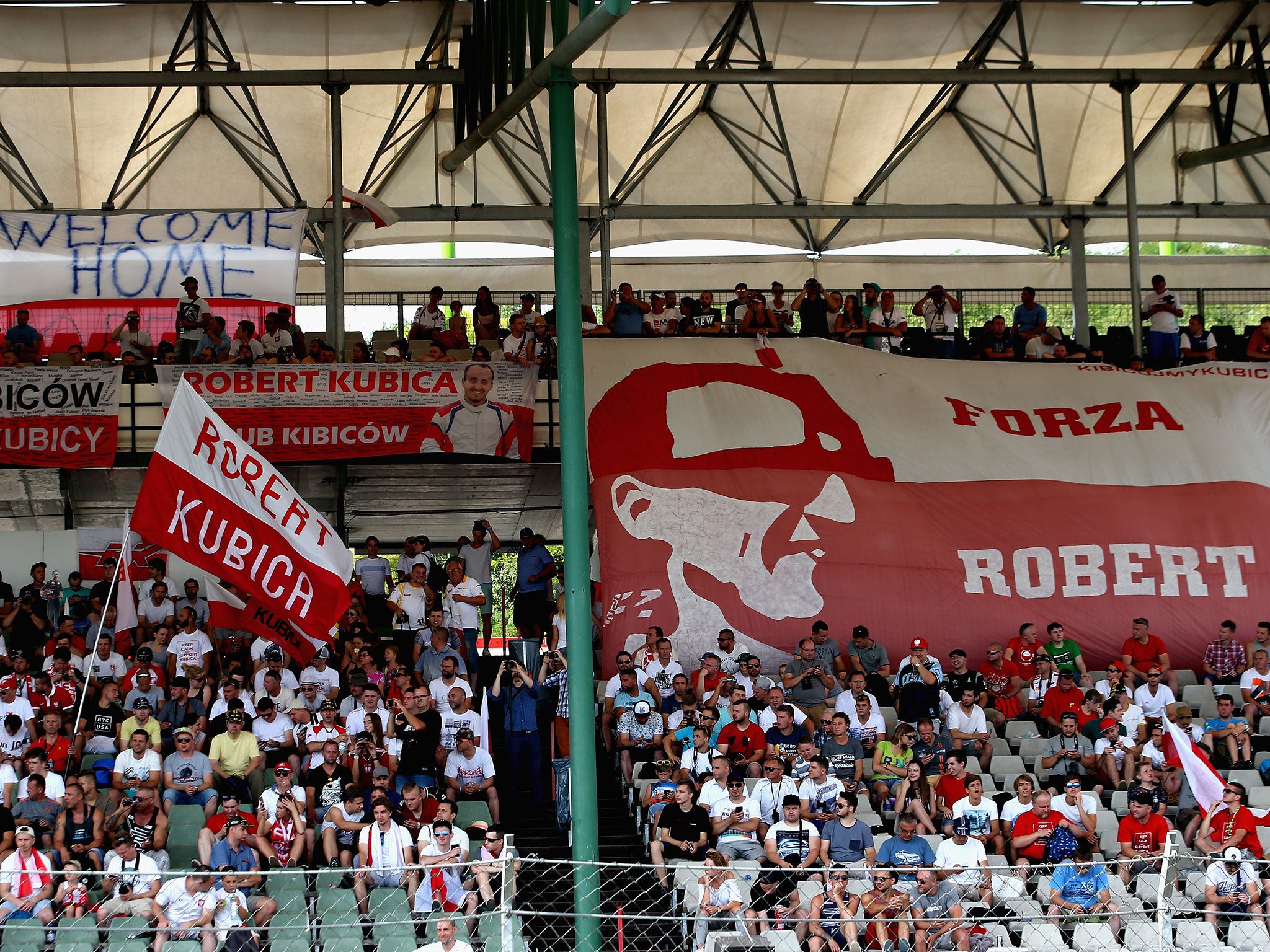 Kubica's fans turned out in their masses at the Hungaroring