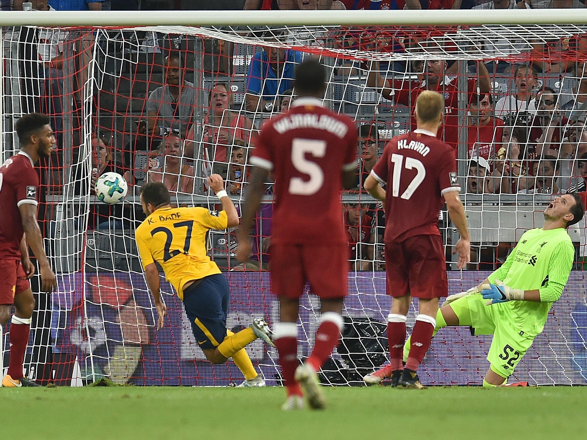 Keidi Bare celebrates putting Atletico Madrid ahead