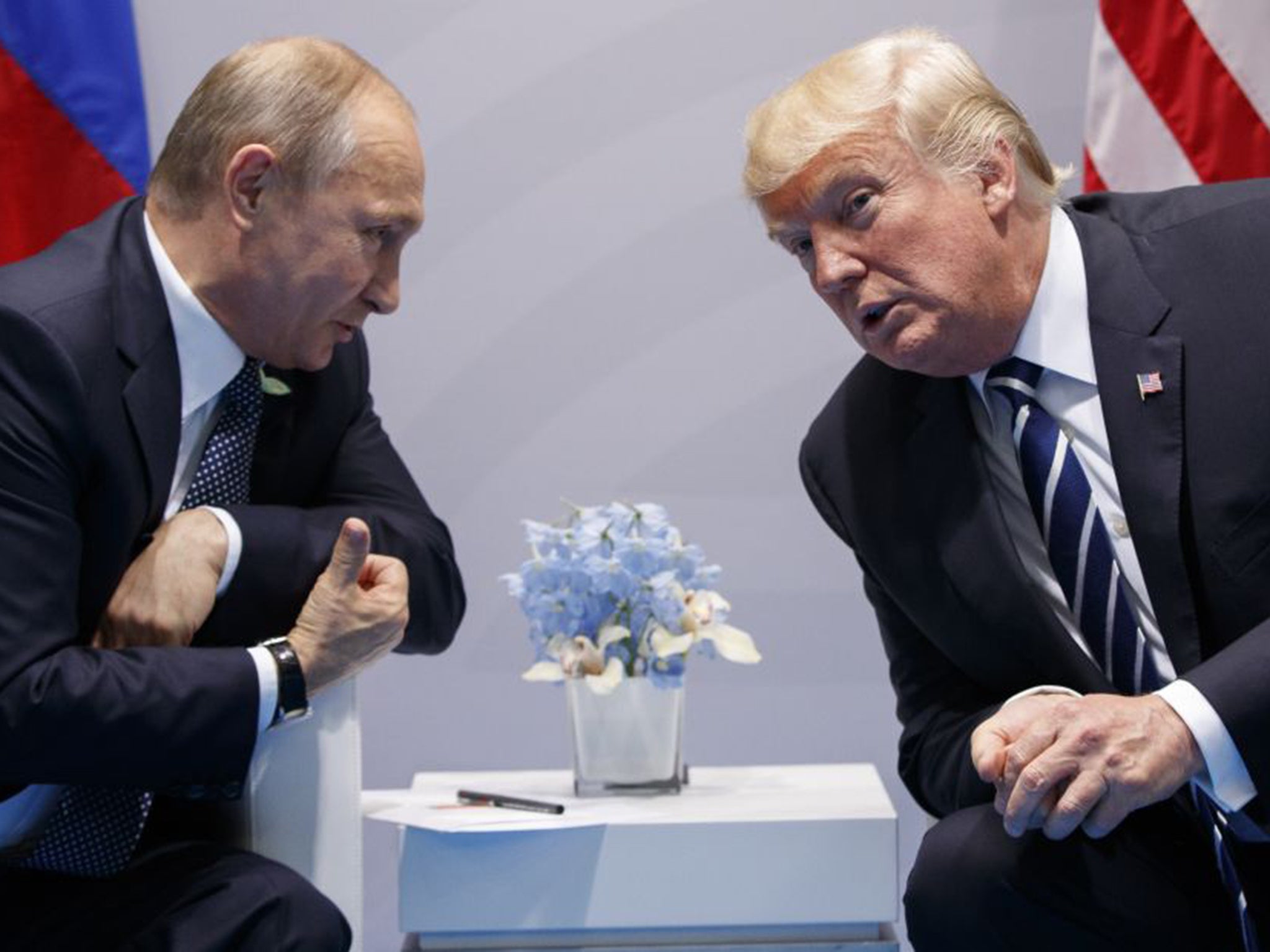 The President with Vladimir Putin at the G20 Summit in Hamburg
