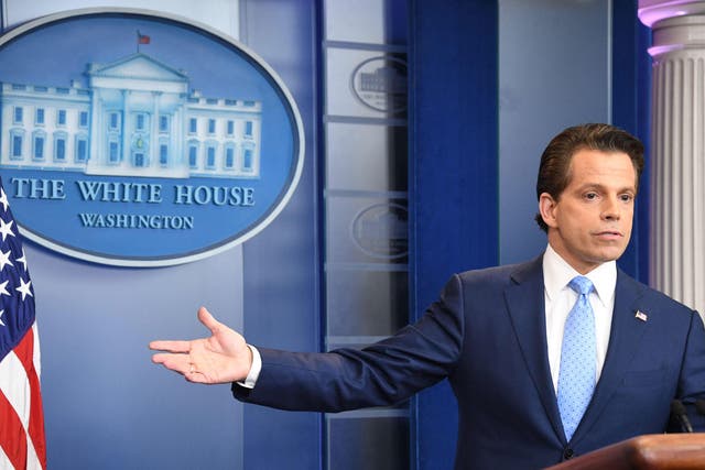 Anthony Scaramucci, former White House communications director during a press briefing