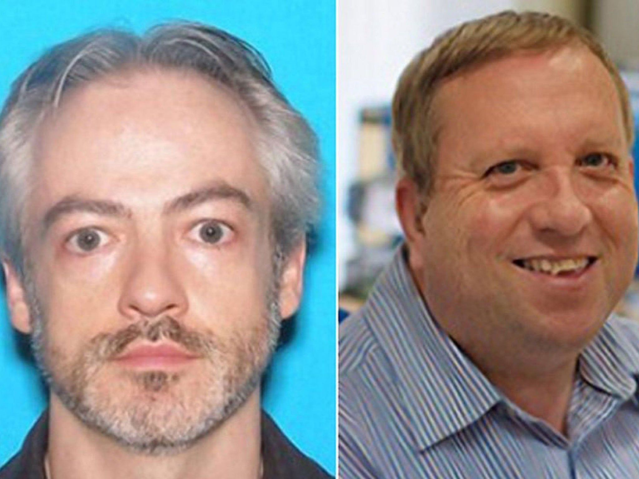 Prof Wyndham Lathem (L), 42, and Andrew Warren (R), 56, are wanted for first-degree murder by Chicago police