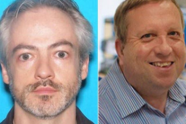 Prof Wyndham Lathem (L), 42, and Andrew Warren (R), 56, are wanted with first-degree murder by Chicago police