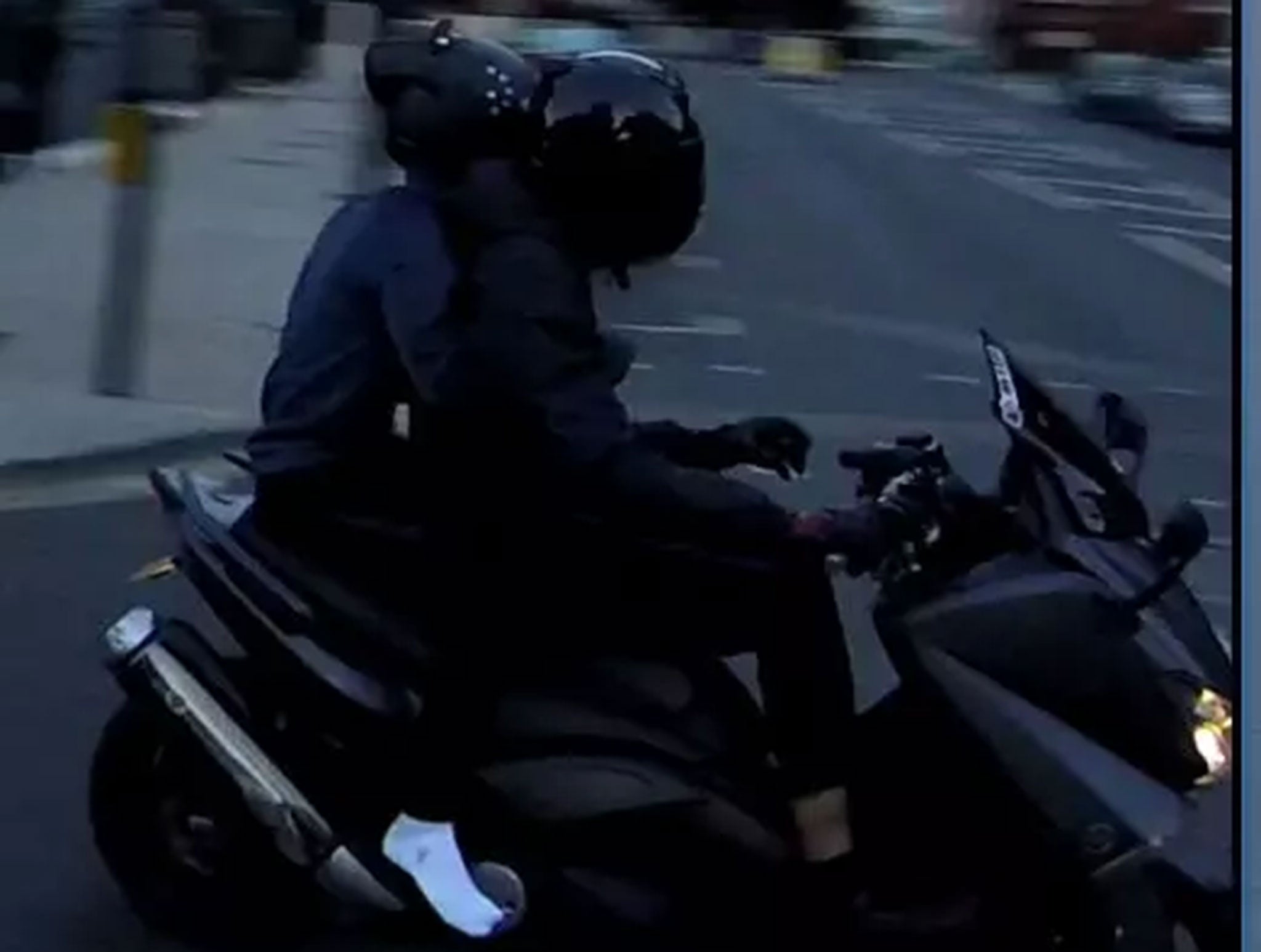 Police would like to speak to these two moped riders following a liquid attack in Knightsbridge on 31 July