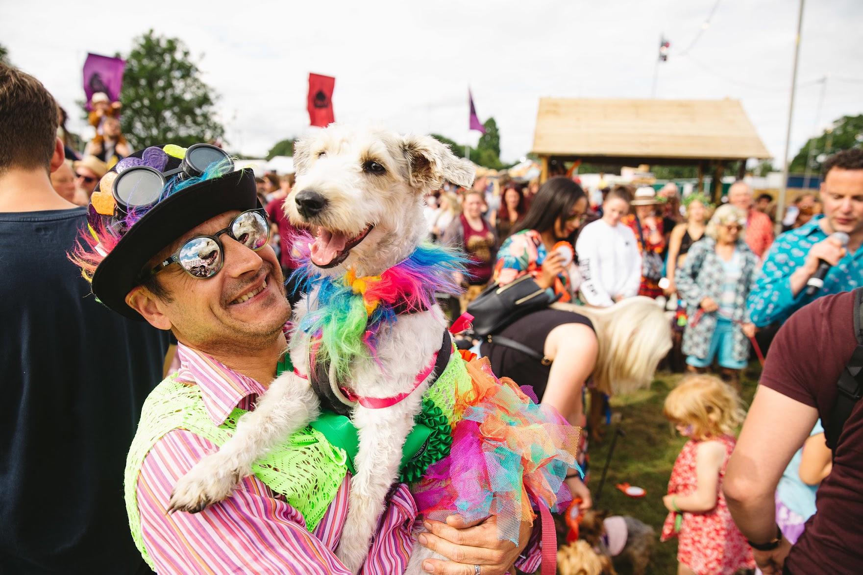 &#13;
A contestant at the dog show at Standon Calling &#13;