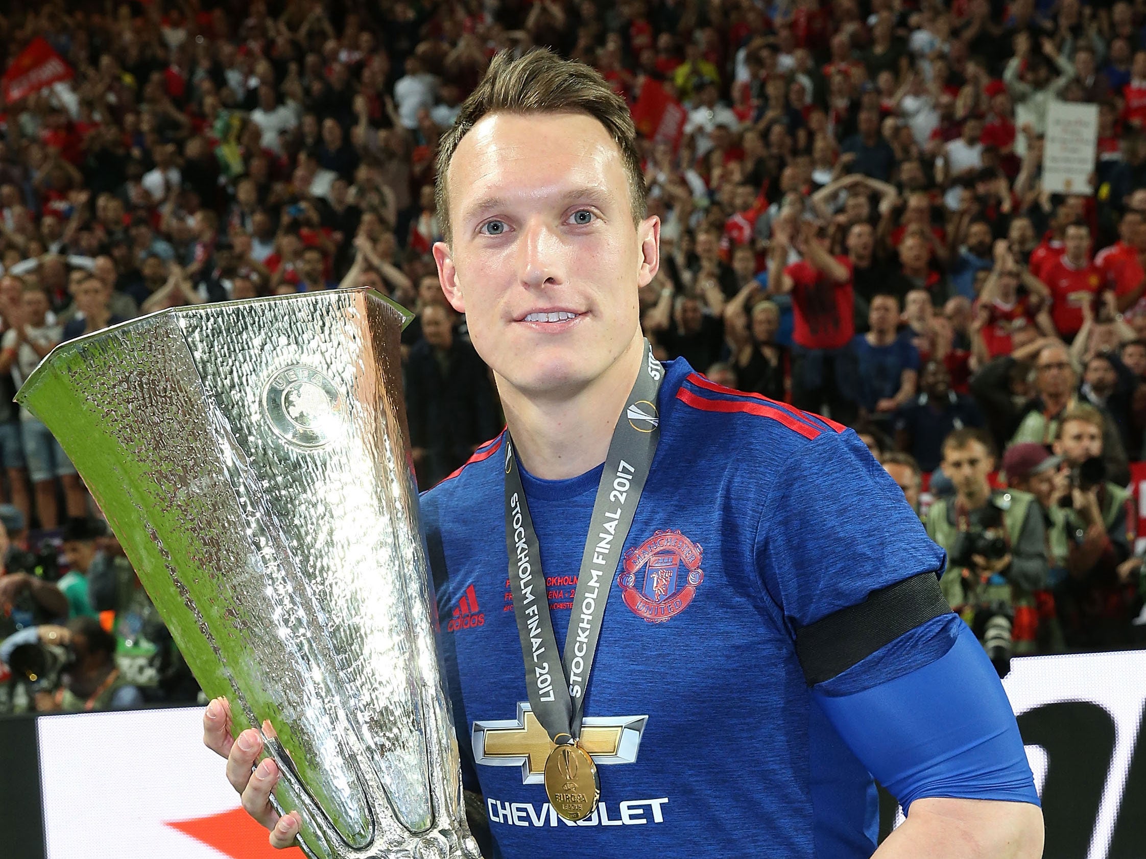 Phil Jones was an unused substitute for Manchester United's 2-0 win over Ajax