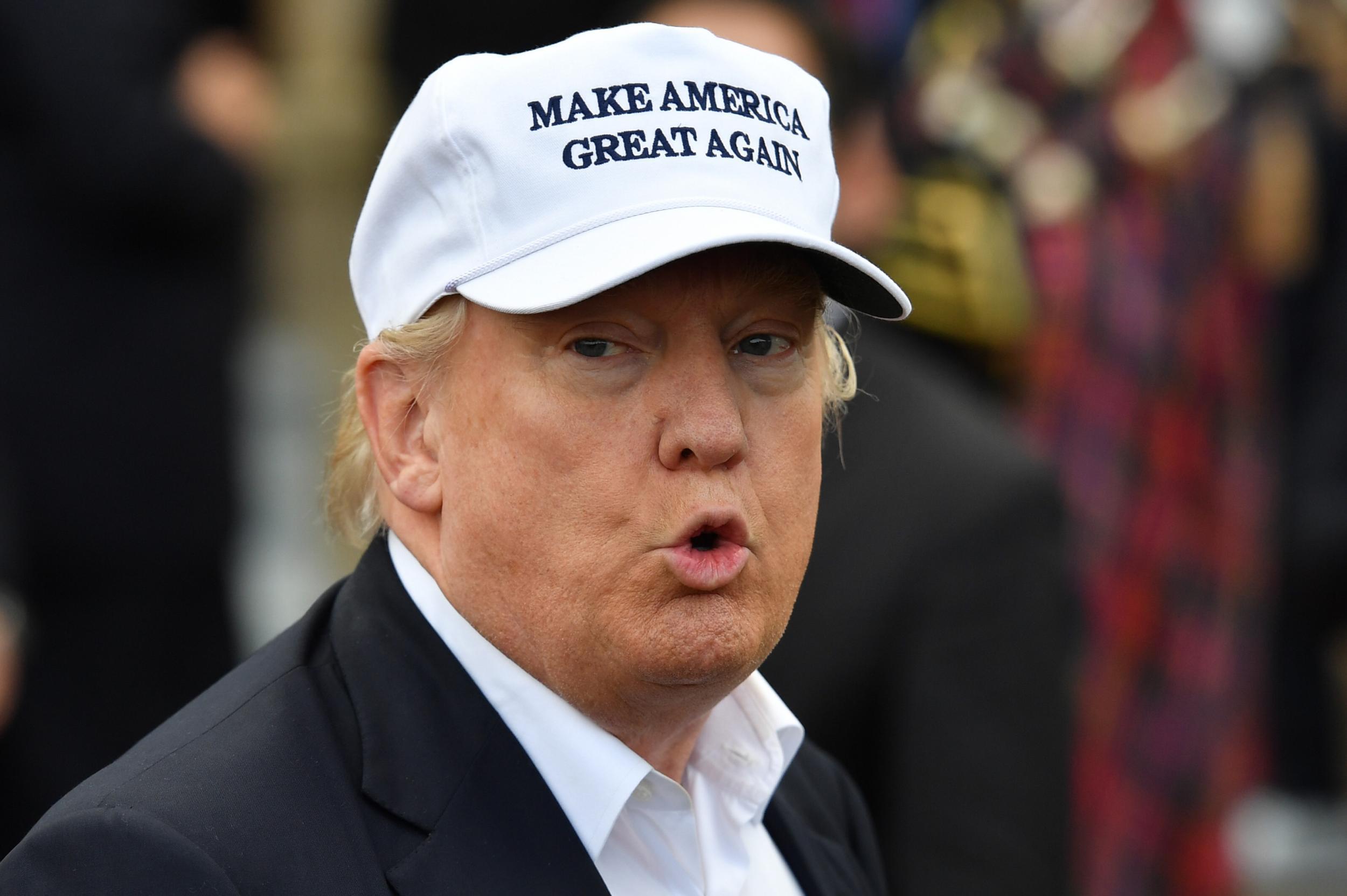 Donald Trump arrives at his Trump Turnberry Resort to officially open the golf resort