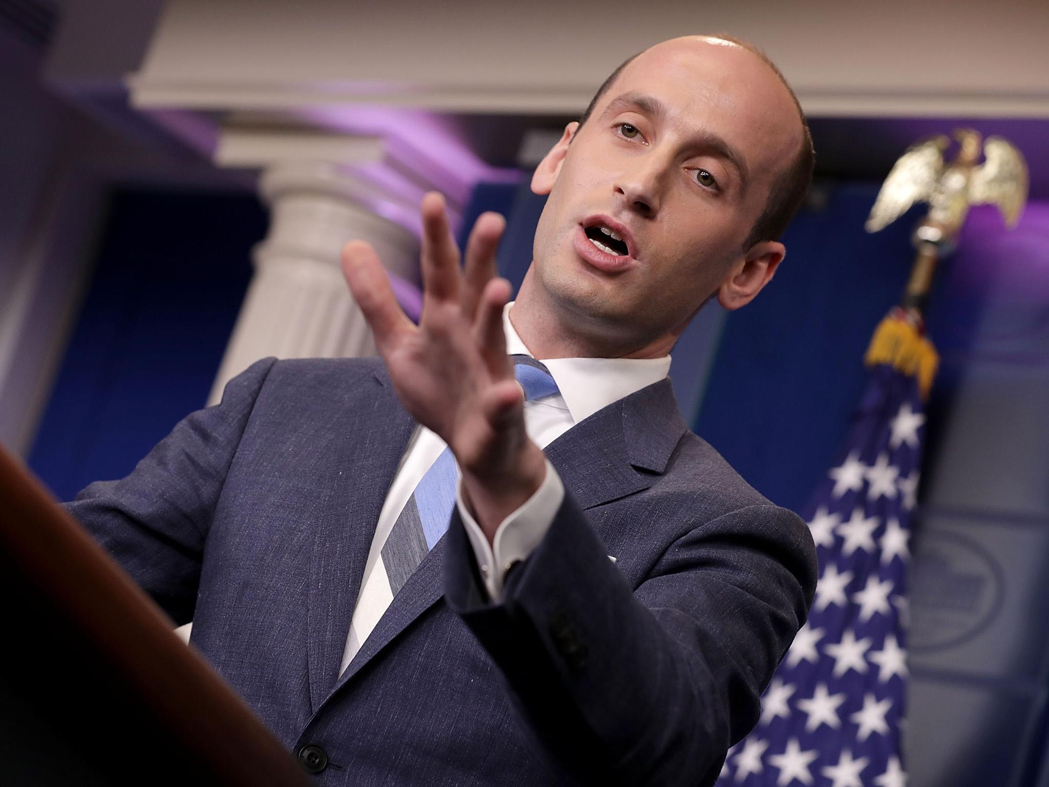 Stephen Miller continued his meal at the restaurant after the comment, according to the report