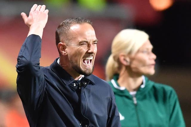 Mark Sampson was furious with the decision not to award England a penalty in the 3-0 defeat by the Netherlands