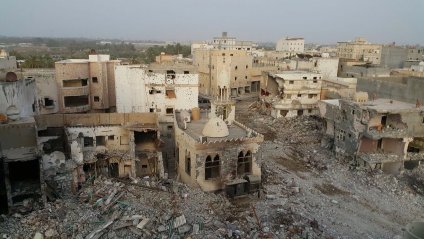 Images purportedly of the town in the eastern Qatif province resemble scenes from a war zone