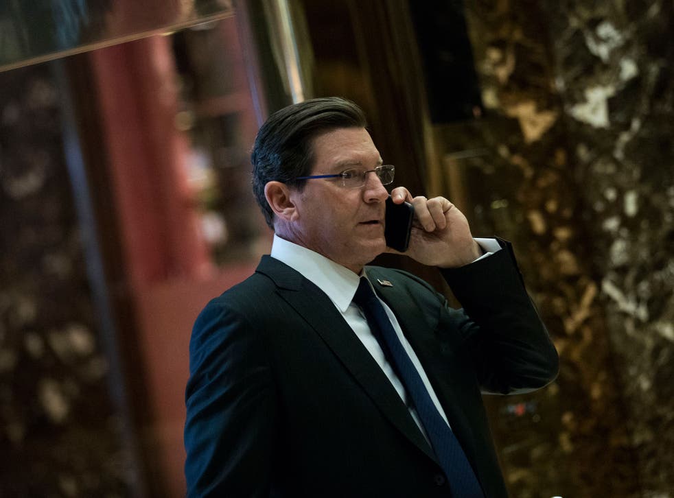 Fox News television personality Eric Bolling arrives at Trump Tower in November 2016