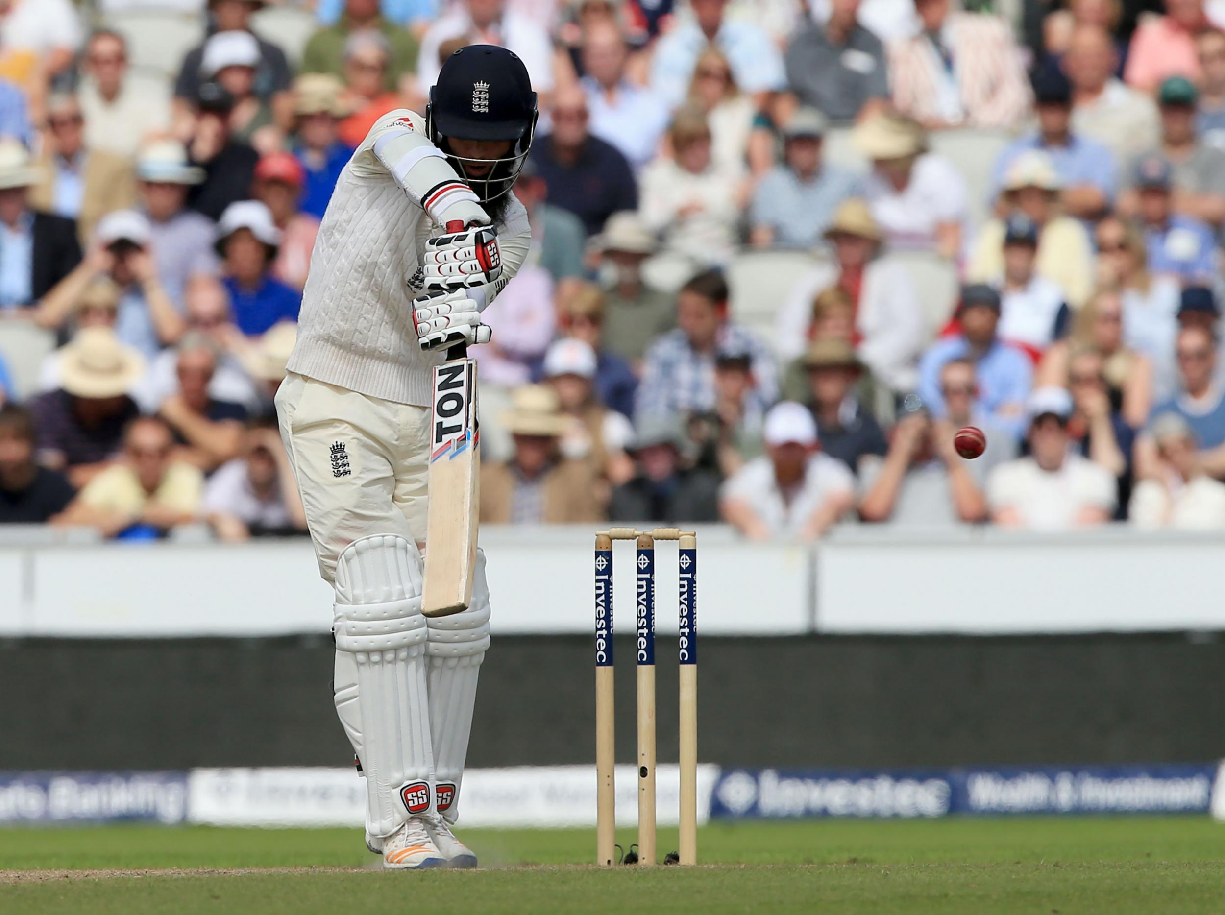 England wobbled when Moeen edged to second slip