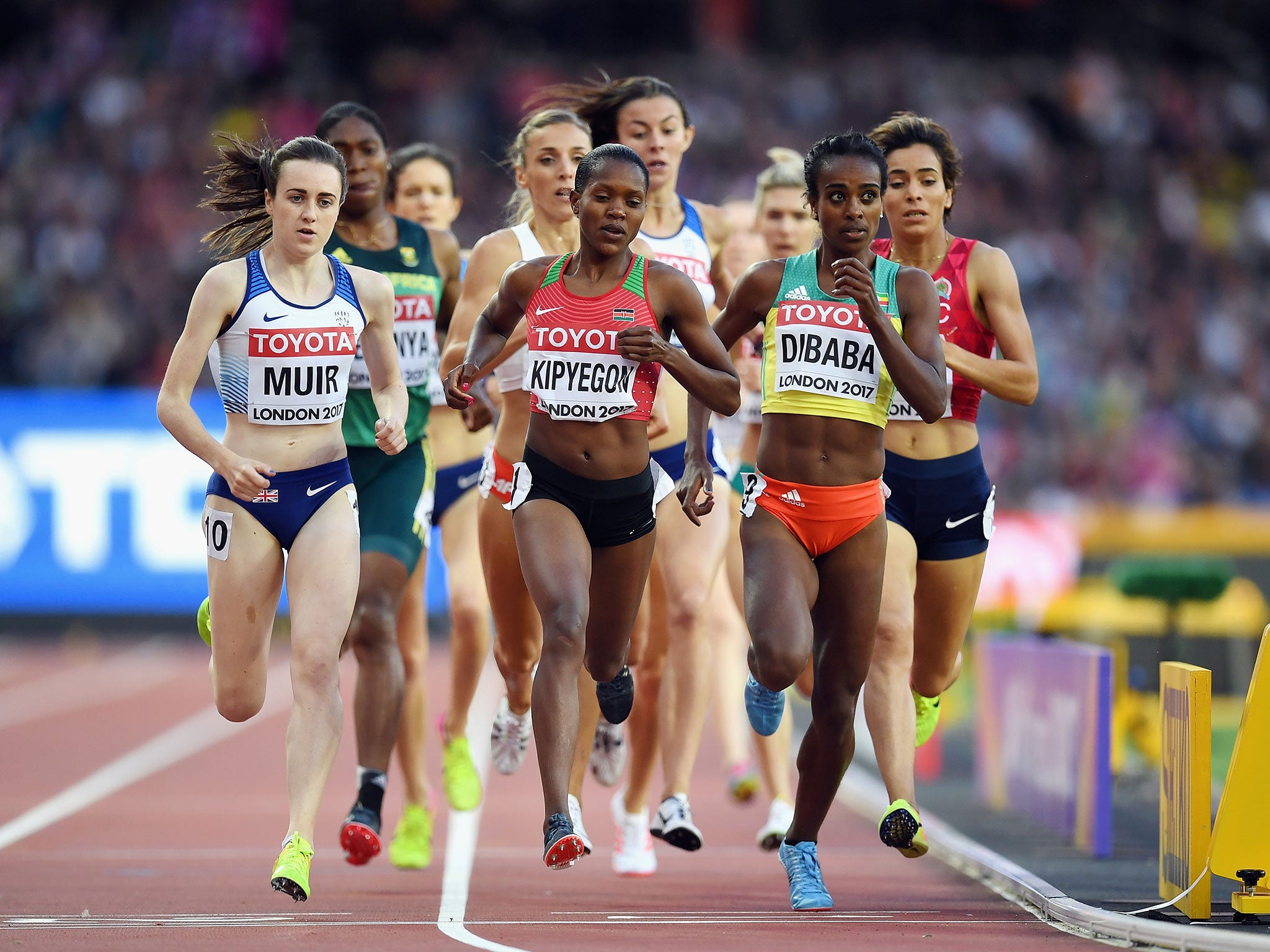 Muir in action during her 1500m semi-final