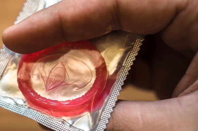 <p>A condom </p>
