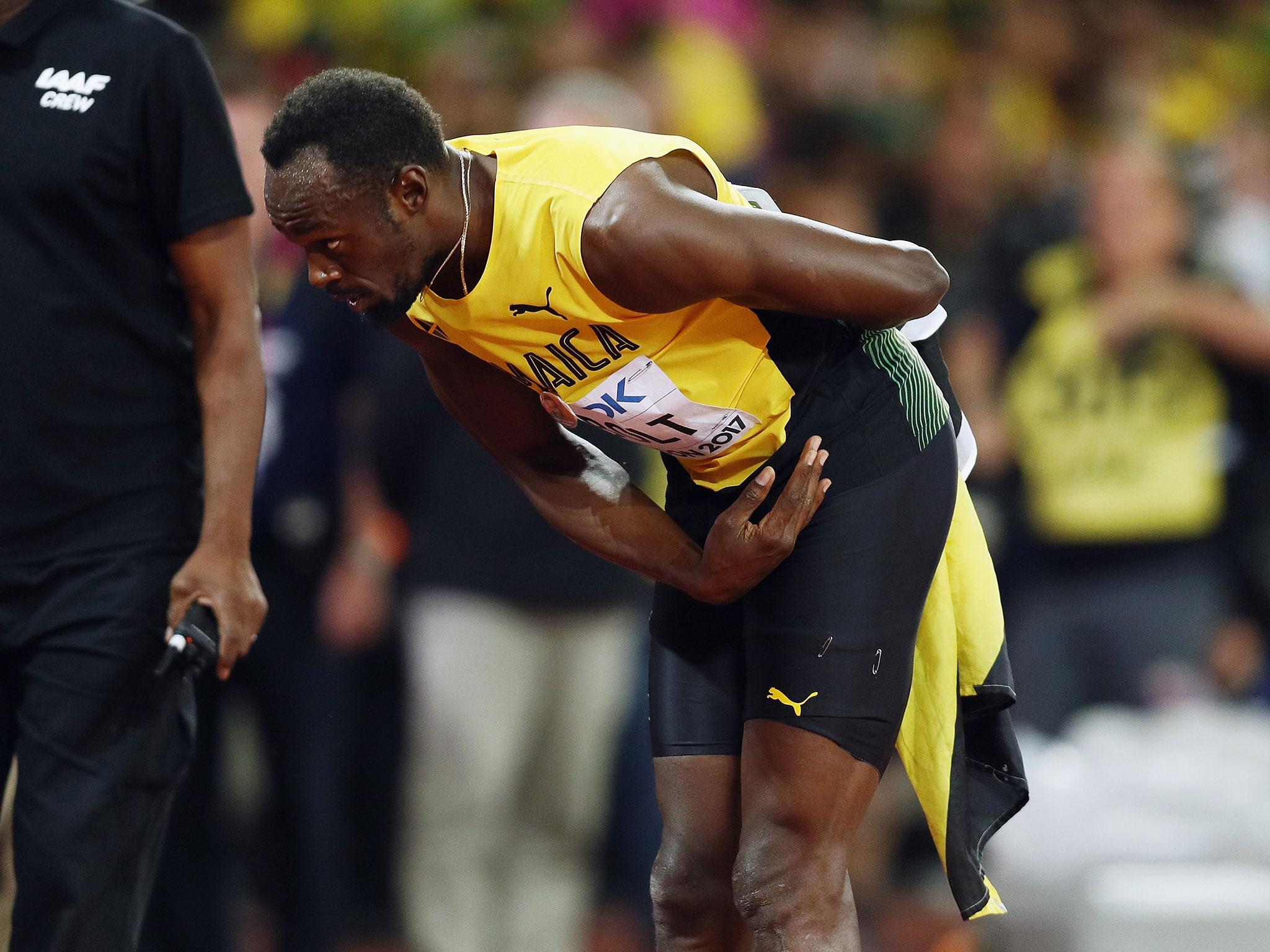 &#13;
Bolt bowed out with bronze on Saturday night &#13;