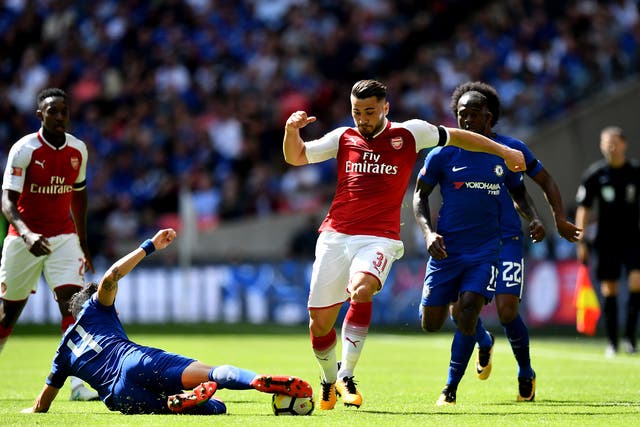 Sead Kolasinac was brought into the fray after Per Mertesacker was taken off with injury