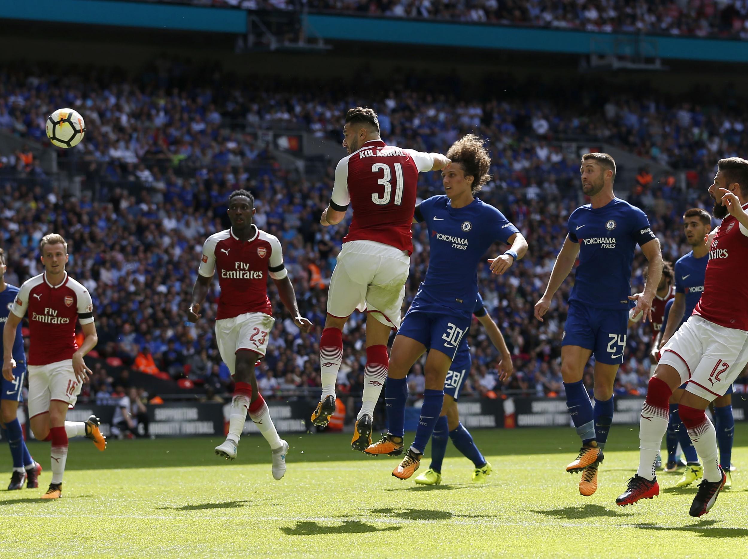 Kolašinac headed home Arsenal's equaliser