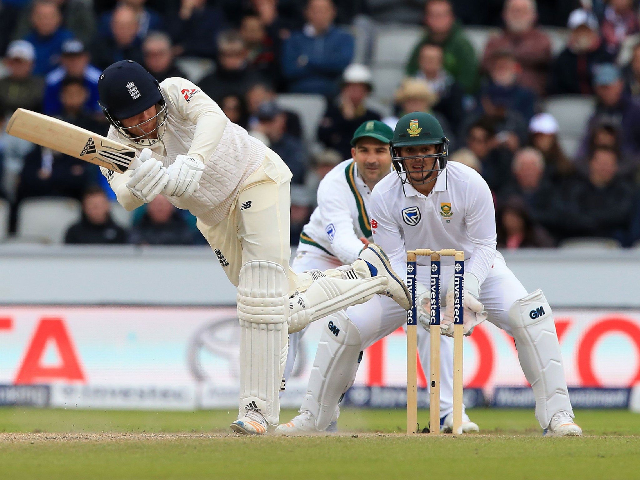 Jonny Bairstow plays a shot during his innings