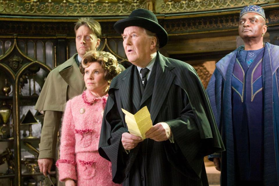 ‘High politics’: Hardy in his role as Cornelius Fudge in the Harry Potter films