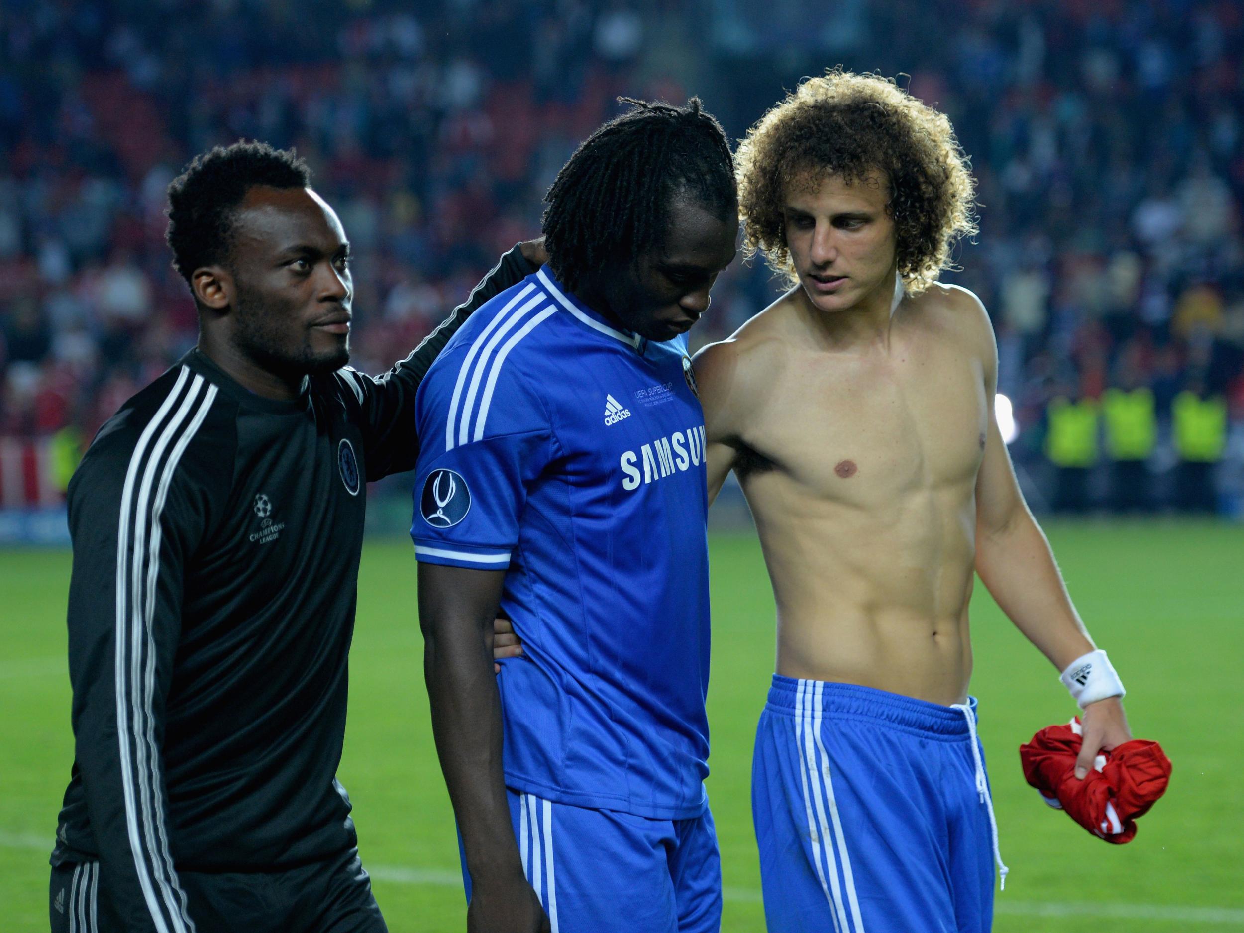 Romelu Lukaku had to be consoled following his Super Cup penalty miss in 2013
