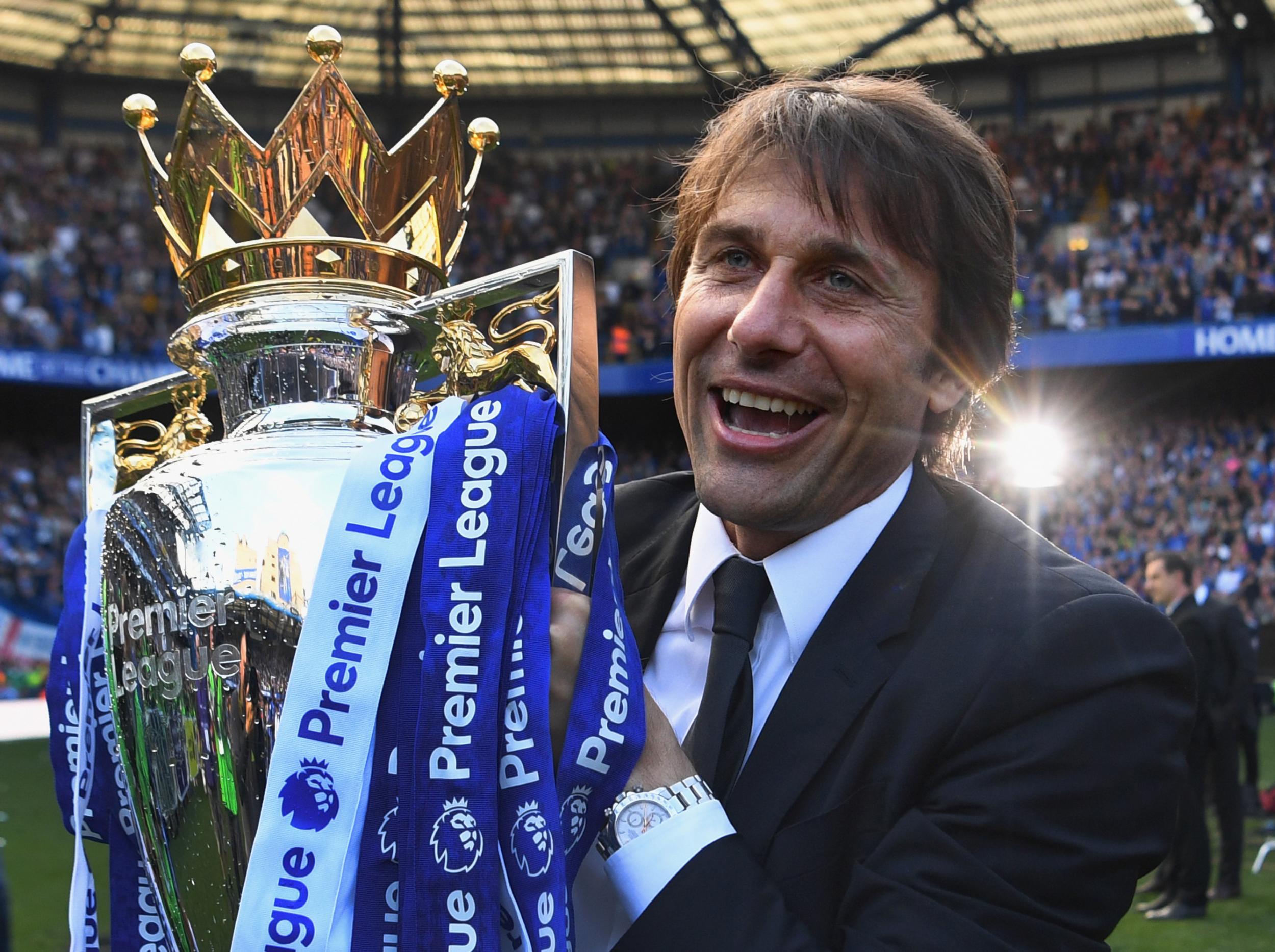 Antonio Conte won the Premier League in his first season at Chelsea. Getty Images