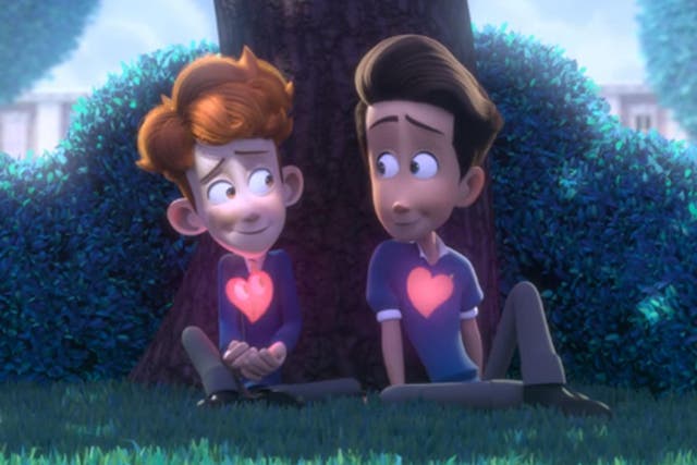 The gay-themed animated short 'In a Heartbeat' by two students has so far had over 15 million views on YouTube 