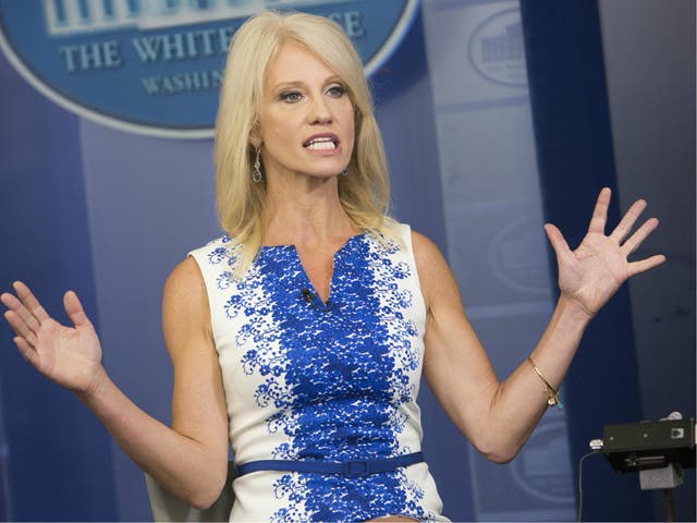 White House aide Kellyanne Conway referred to "lies" told by the Obama administration when asked about conflicting narratives about Donald Trump's knowledge of his son's meeting with a Russian lawyer.