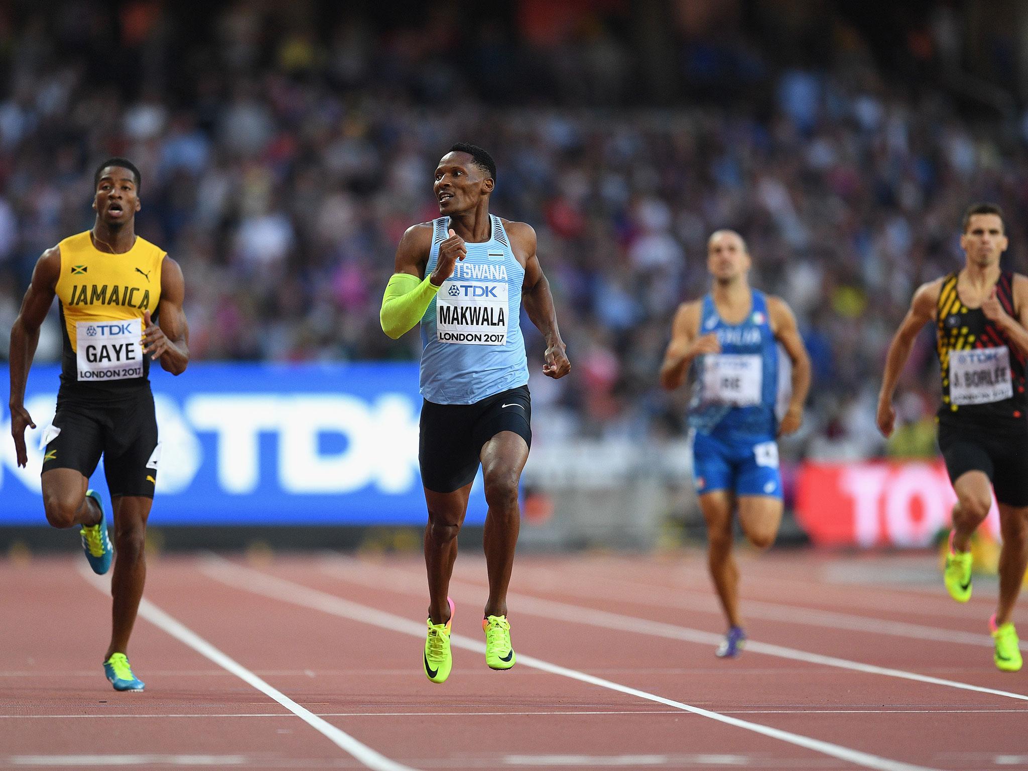 400m favourite Isaac Makwala was forced to withdraw from the 200m heats due to food poisoning