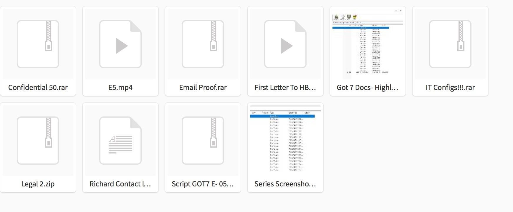 A screengrab of the files that were sent to DataBreaches (Pic: DataBreaches.net)