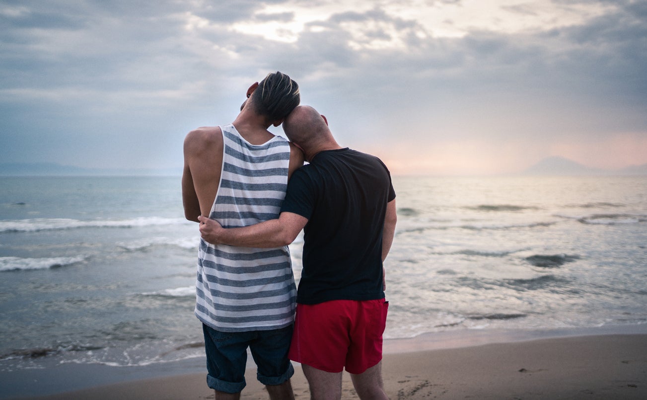 The couple were approached by a lifeguard