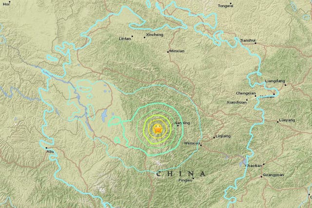 The quake struck 120 miles from the city of Guangyuan in Sichuan province, which is regularly hit by tremors