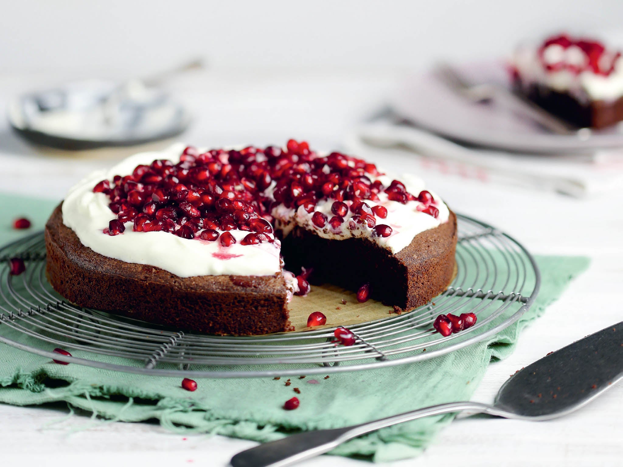 Colour and juice: pomegranate topping (Abel &amp; Cole)