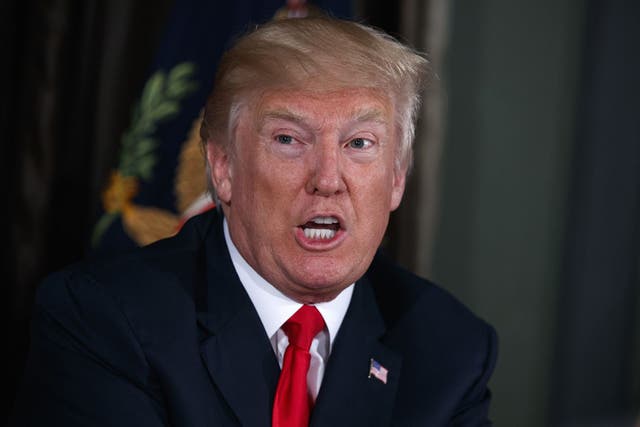 President Donald Trump talks about North Korea during a briefing on the opioid crisis, Tuesday, Aug. 8, 2017, at Trump National Golf Club in Bedminster, N.J. 