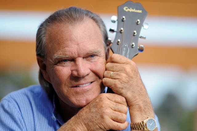 Recording artist Glen Campbell is photographed at his home in Malibu, California, in 2008.
