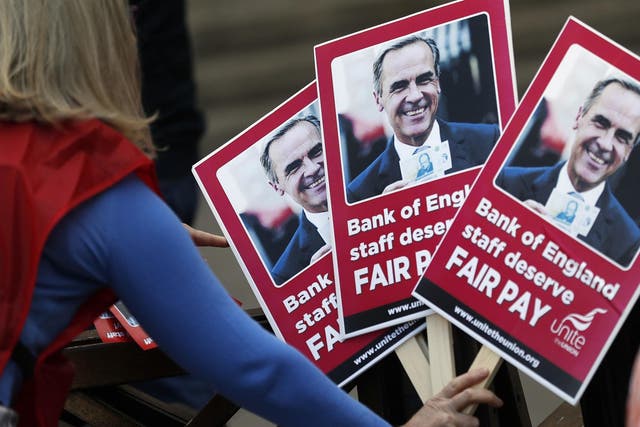 Bank of England maintenance staff were on strike last week over the Bank’s latest pay increase offer