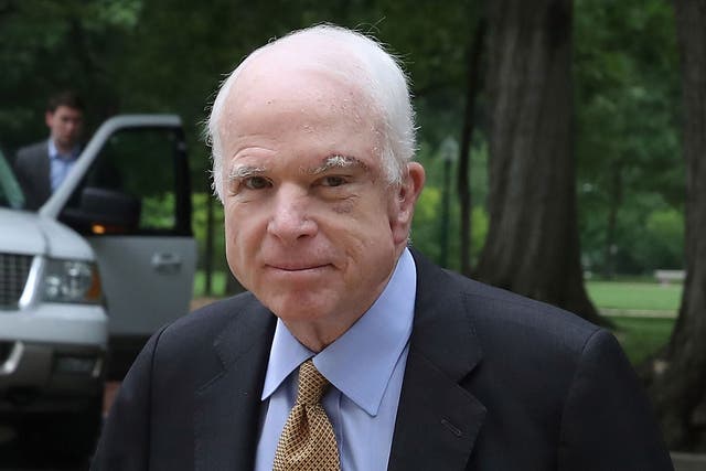 John McCain, who has undergone treatment for brain cancer, has been a vocal critic of the US President