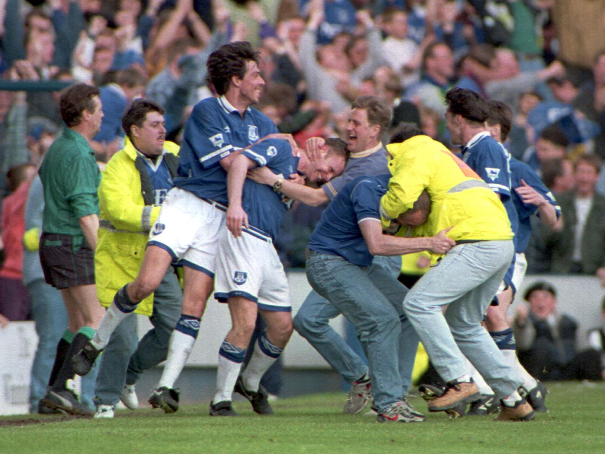 Stuart's goal saved Everton and took the roof off Goodison