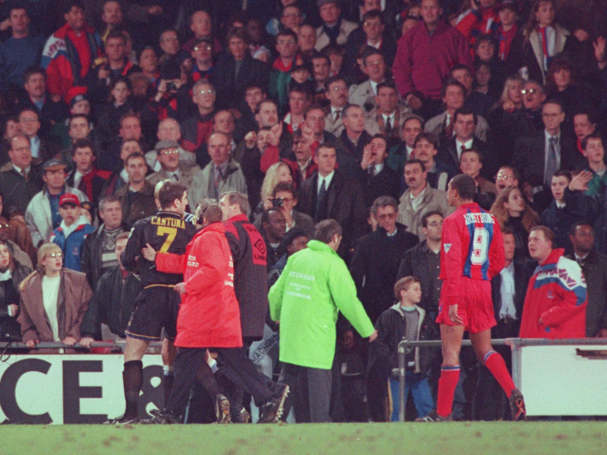 Cantona was banned for nine months after the incident