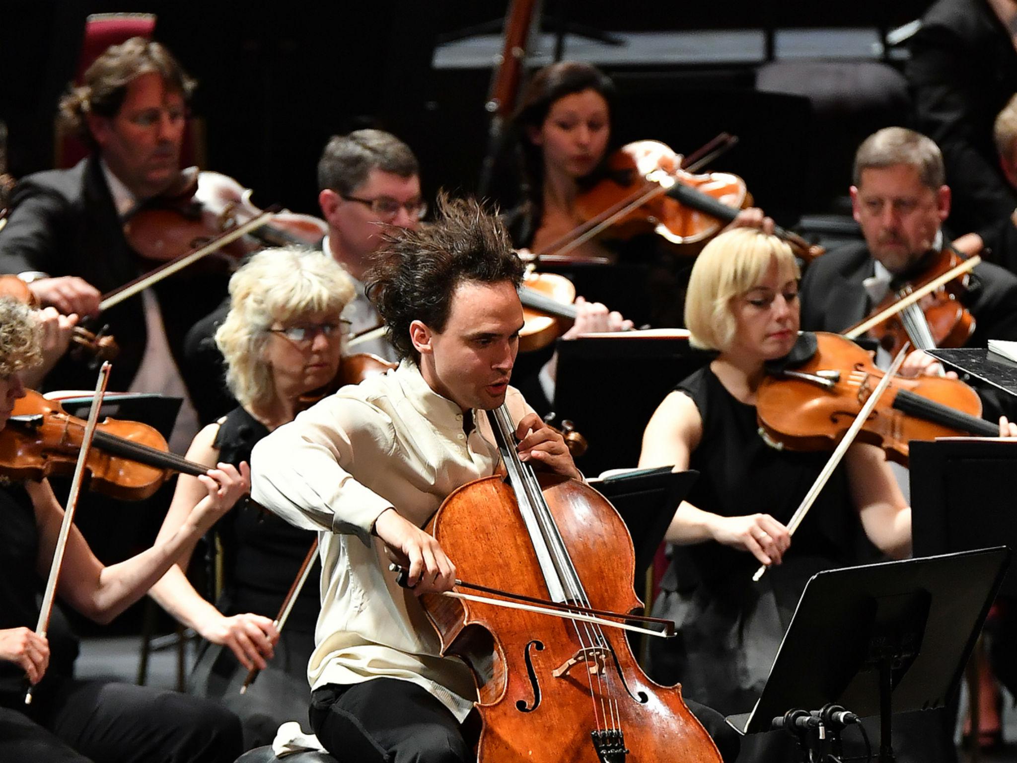 Cellist Leonard Elschenbroich performs the world premiere of Brian Elias’ Cello Concerto with the BBC National Orchestra of Wales under conductor Ryan Wigglesworth at the 2017 BBC Proms
