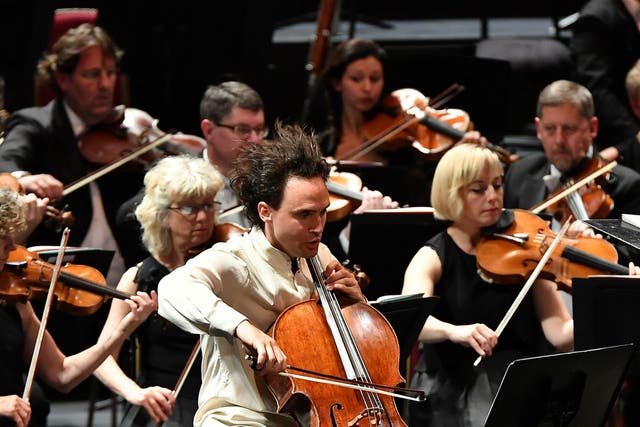 Cellist Leonard Elschenbroich performs the world premiere of Brian Elias’ Cello Concerto with the BBC National Orchestra of Wales under conductor Ryan Wigglesworth at the 2017 BBC Proms