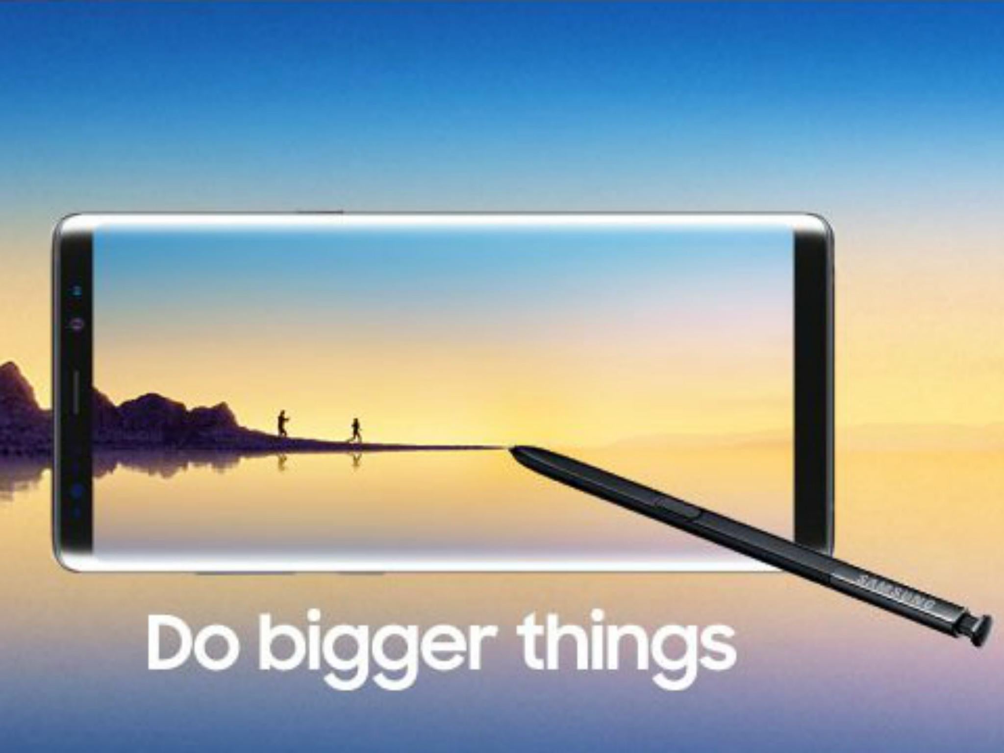 The Note 8 is expected to be larger than the enormous Samsung Galaxy S8 Plus