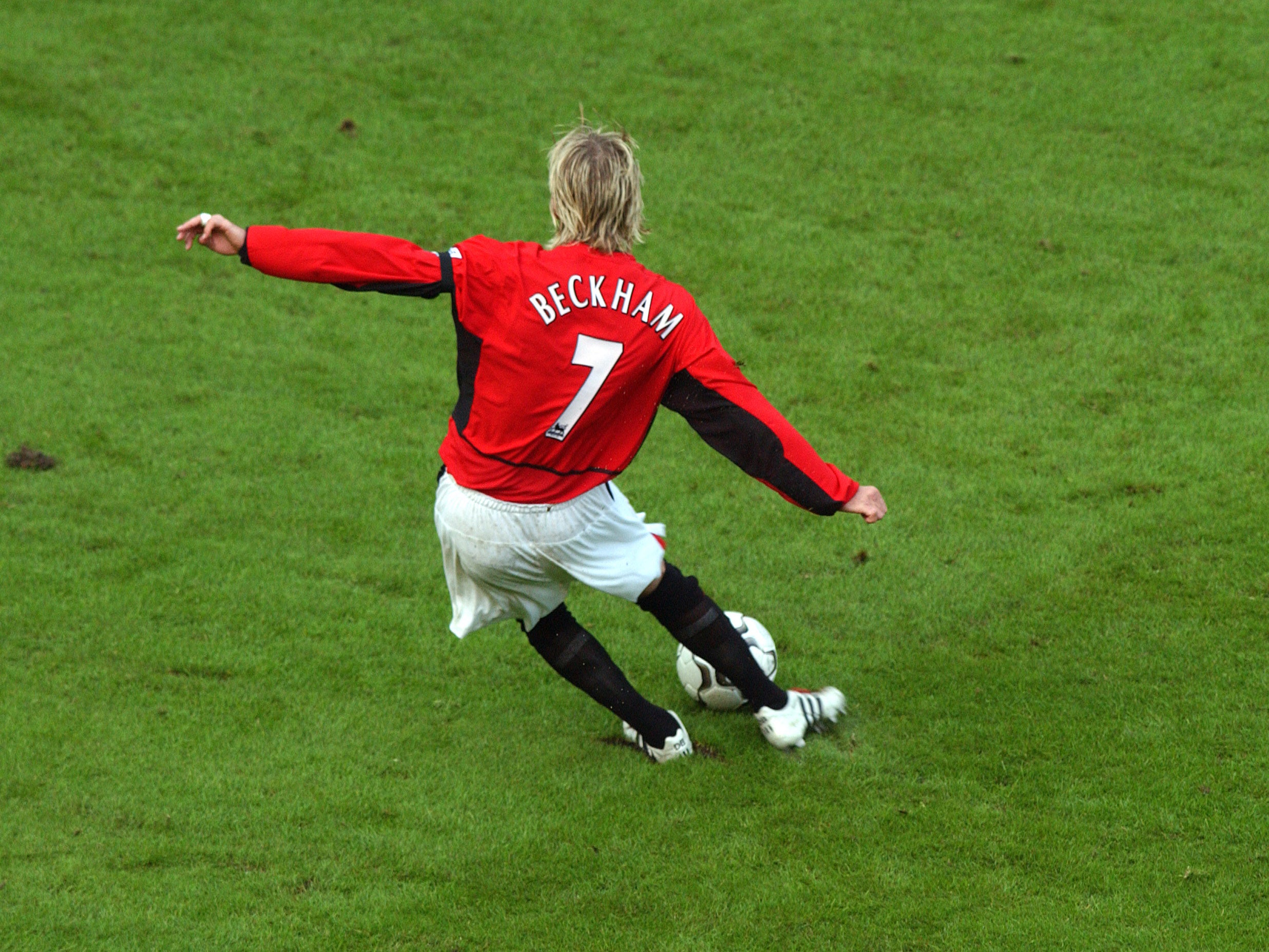 Beckham helped Manchester United to an unprecedented treble