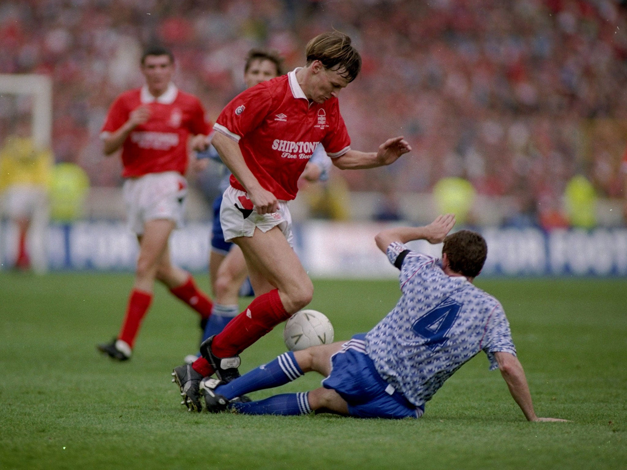 Teddy Sheringham during his Nottingham Forrest days in the 91/92 season