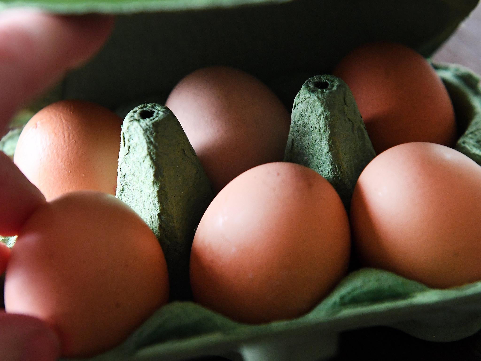 Eggs from a supermarket in London, Britain