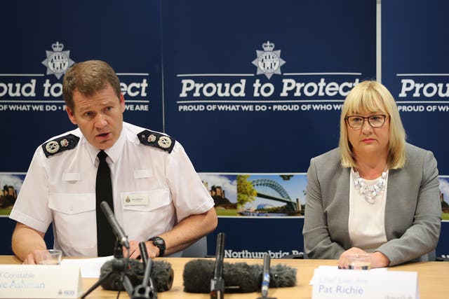 Northumbria Police Chief Constable Steve Ashman and Pat Ritchie, chief executive of Newcastle City Council