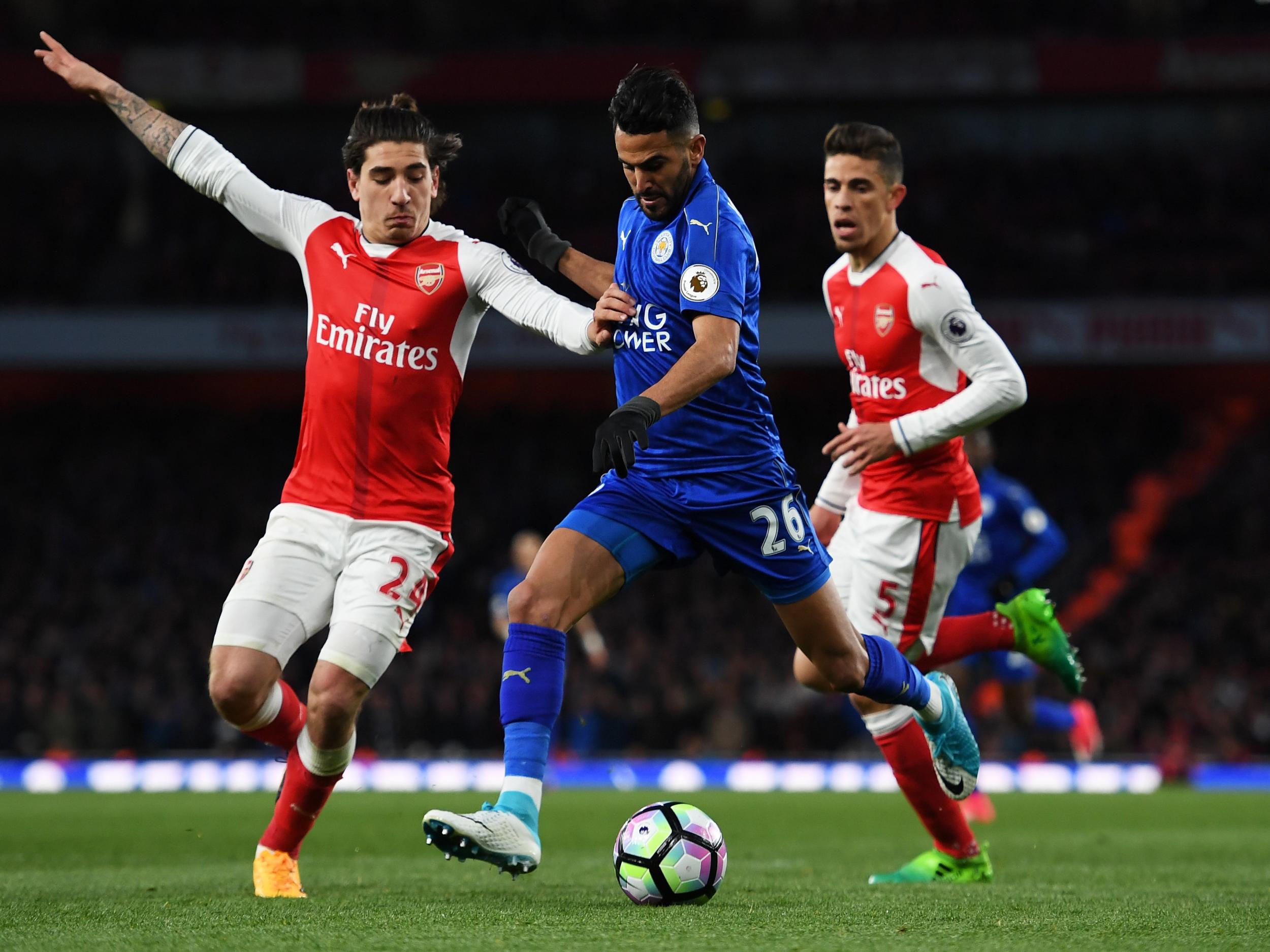 Riyad Mahrez in action against Arsenal last season