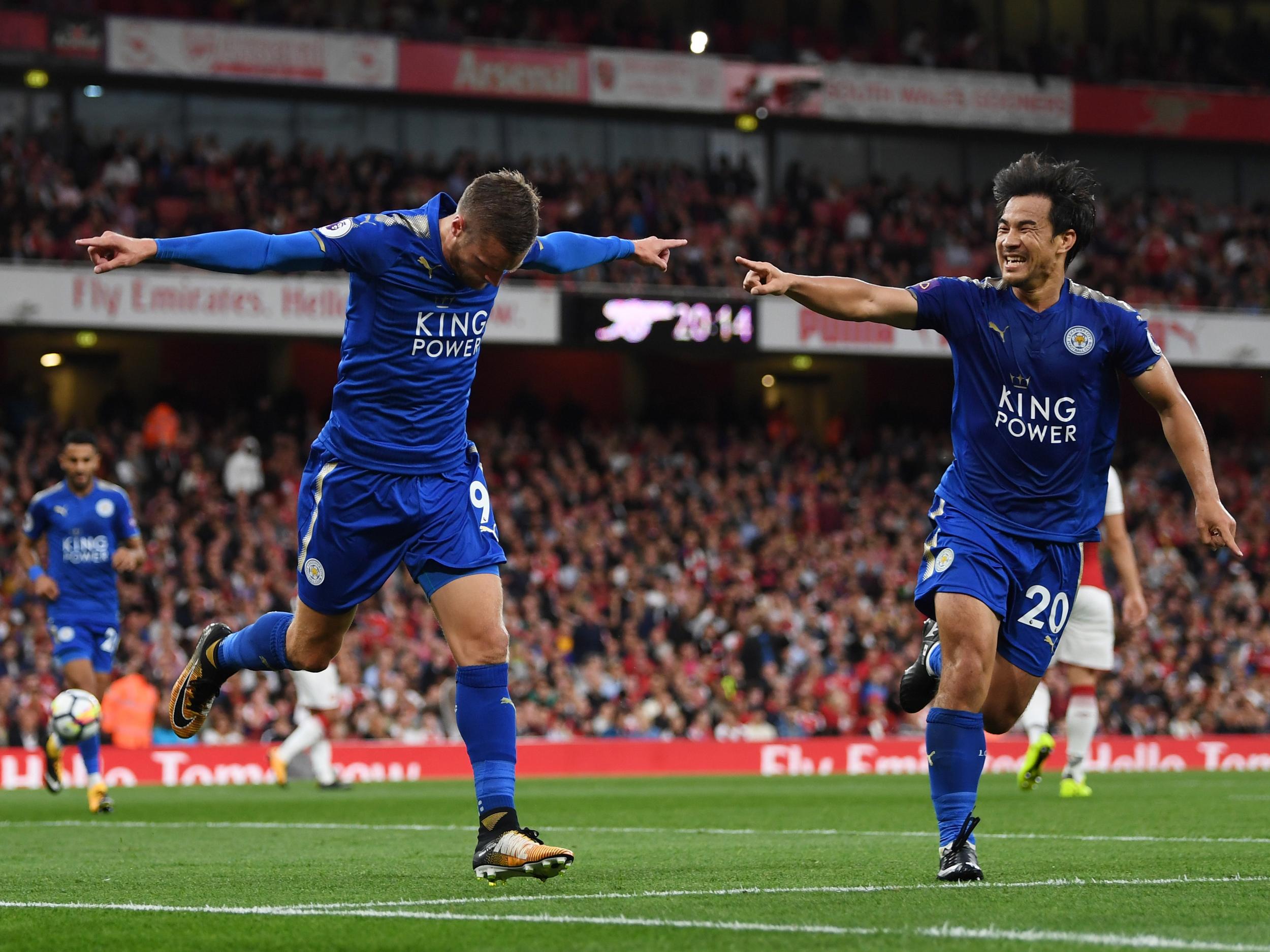 Jamie Vardy put Leicester ahead after a trademark counter-attack (Getty Images)