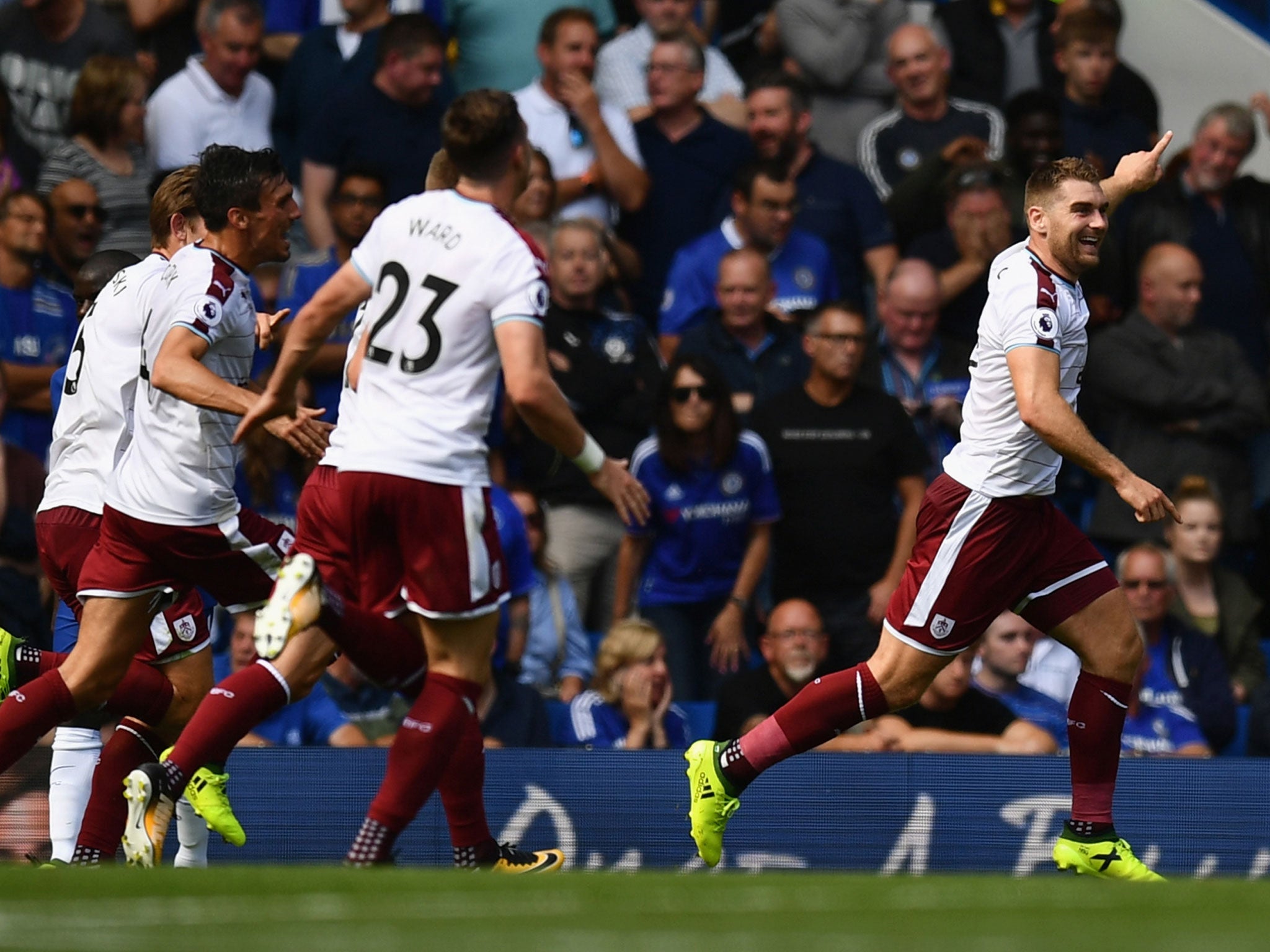 Vokes celebrates after extending his side's lead