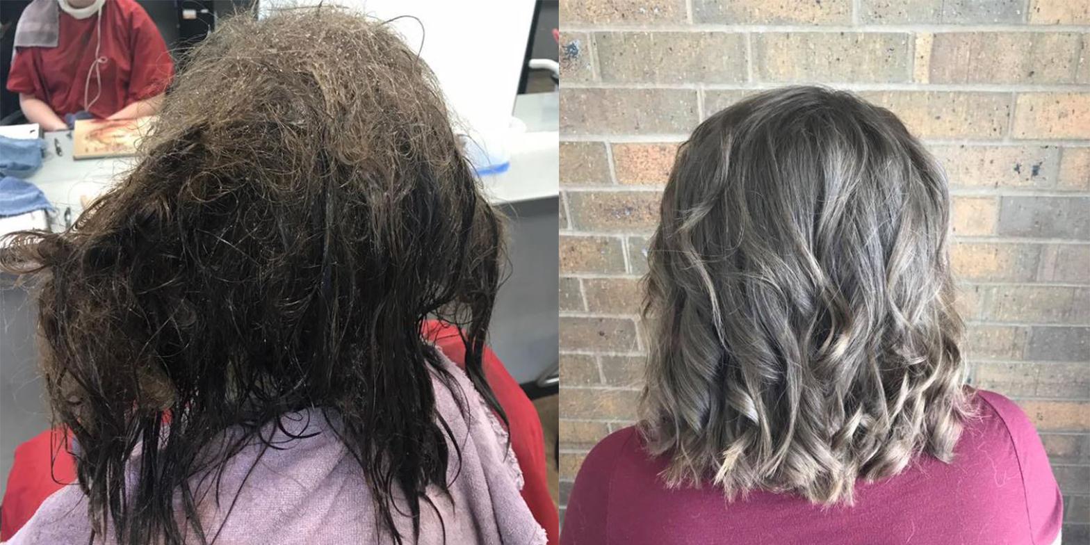 A teenager with depression asked a hairdresser to shave off all her matted hair, then something amazing happened