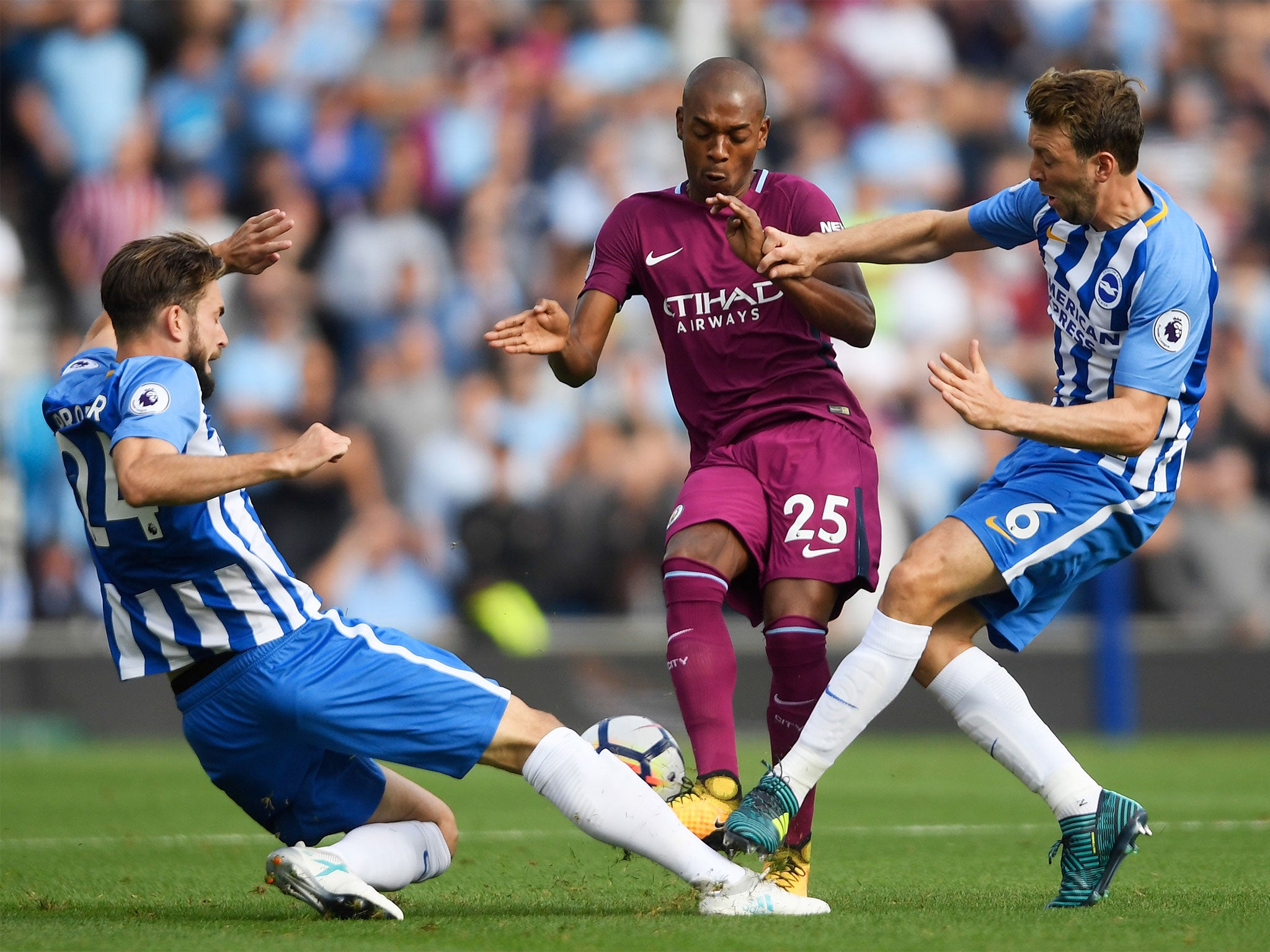 Brighton took on Man City in their first-ever Premier League match
