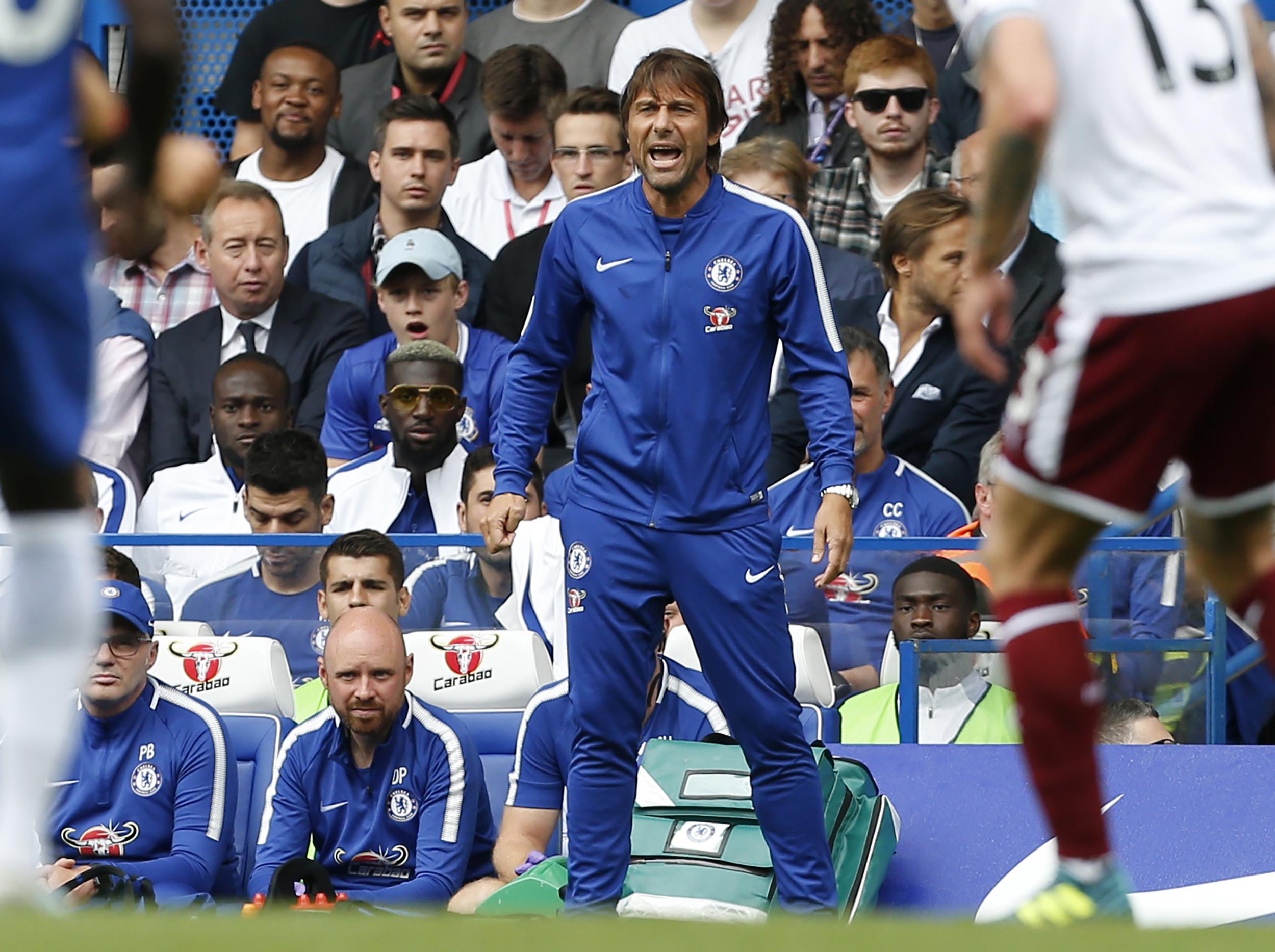 Conte cut a frustrated figure on the touchline